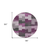 8' Merlot Mauve And Charcoal Round Geometric Washable Indoor Outdoor Area Rug