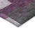 8' Merlot Mauve And Charcoal Round Geometric Washable Indoor Outdoor Area Rug