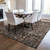8' X 10' Dark Brown Brown And Taupe Oriental Washable Indoor Outdoor Area Rug