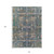 10' X 14' Green Navy Blue And Ivory Oriental Washable Indoor Outdoor Area Rug