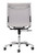 White Faux Leather Armless Executive Rolling Office Chair - 808230050785