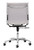 White Faux Leather Armless Executive Rolling Office Chair - 808230050785