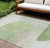 9' X 12' Olive Green And Artichoke Green Geometric Washable Indoor Outdoor Area Rug