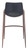 Set of Two 29 " Black And Brown Steel Low Back Bar Height Bar Chairs