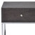 Homeroots Living Room 22" Rectangular End Table with Drawer, Chrome and Gray Oak