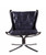 Homeroots Living Room 30" Solid Color Lounge Chair, Vintage Blue Top Grain Leather and Steel