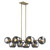 Homeroots Lighting Lunette 10-Light Island Pendant, Aged Brass Finish