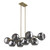 Homeroots Lighting Lunette 10-Light Island Pendant, Aged Brass Finish