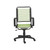 Homeroots Office 43" Black and Green Round Bungee Cord High Back Office Chair