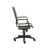 Homeroots Office 43" Black and Green Round Bungee Cord High Back Office Chair