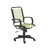 Homeroots Office 43" Black and Green Round Bungee Cord High Back Office Chair