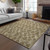 9' X 12' Brown Beige And Tan Geometric Washable Indoor Outdoor Area Rug