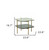 Homeroots Living Room 20" Square End Table with Shelf, Gold and Clear Glass