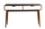 Homeroots Living Room Mahogany and White Double Drawer Console Table, Mahogany Frame, 30 Inch Height