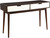 Homeroots Living Room Mahogany and White Double Drawer Console Table, Mahogany Frame, 30 Inch Height
