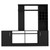Homeroots Living Room Stylish Black Television Entertainment Center, Black Finish, 71.1 x 38.7 x 14.7 Inches