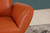 Homeroots Living Room 43" Orange Contemporary Leather Lounge Chair, Orange, 43 Inches Height