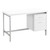 23.75" x 47.25" x 30.75" White Silver Particle Board Hollow Core Metal Computer Desk - 4512839656540