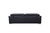 Homeroots Furniture 117" Modern Black Leather Sofa Set, Black, Modern
