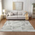 10' X 14' Taupe Brown And Beige Geometric Washable Indoor Outdoor Area Rug
