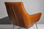 Homeroots Retro Mod Distressed Camel Faux Leather Arm Chair, Camel Brown, Modern Design