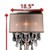 Homeroots Lighting 62" Steel Three Light Candelabra Floor Lamp, Silvery Pink Shade