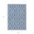 9' X 12' Blue And Ivory Geometric Washable Indoor Outdoor Area Rug