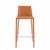 Homeroots Living Room Rich Terra Cotta Faux Leather Bar Stool, Terra Cotta Orange