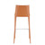Homeroots Living Room Rich Terra Cotta Faux Leather Bar Stool, Terra Cotta Orange