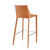 Homeroots Living Room Rich Terra Cotta Faux Leather Bar Stool, Terra Cotta Orange