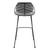 Set of Two 30" Light Gray And Black Steel Low Back Bar Height Bar Chairs