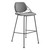 Homeroots Living Room Set of Two Gray Leather and Steel Counter Stools