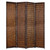Homeroots Home Decor 1 x 84 x 84 4 Panel Wood Screen, Brown