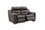 Homeroots Living Room 67'' X 41'' X 41'' Modern Brown Leather Loveseat, Brown