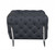 Homeroots Living Room 93" Dark Gray Genuine Button Tufted Leather Standard Sofa, Dark Gray, Tufted