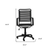 Black Adjustable Swivel Bungee Rolling Office Chair