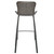 Homeroots Living Room Vintage Stitch Gray Set of Two Bar Stools