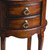 Homeroots Living Room 26" Dark Brown and Cherry Oval End Table, Manufactured Wood, With Two Drawers