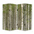 Homeroots 1" X 84" X 84" Home Decor Multi Color Wood Canvas Prolific Forrest Screen