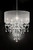 Homeroots Lighting Glam Silver Faux Crystal Hanging Ceiling Lamp with See Thru Shade, Silver Finish