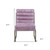 22" Top Grain Leather And Steel Ikat Side Chair - 606114138242