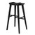 Homeroots Living Room 30" Black Solid Wood Bar Stool, Black