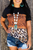Casual Knit distinctive prints T-shirt