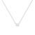 IGI Certified 10K White Gold 1/2 cttw Lab Grown Oval Shape Solitaire Diamond East West 18" Pendant Necklace (E-F Color, VS1-VS2 Clarity)
