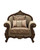 Homeroots Living Room Fabric Walnut Upholstery Wood Leg/Trim Chair, Walnut Color, with 2 Pillows