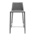 26" Gray Steel Low Back Counter Height Bar Chair