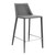 Homeroots Living Room Rich Gray Faux Leather Counter Stool, Gray