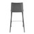 Homeroots Living Room Rich Gray Faux Leather Counter Stool, Gray