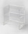 25" Clear Plastic Two Tier Bookcase