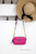 Versace Small Quilted Fuchsia Leather Chain Camera Crossbody